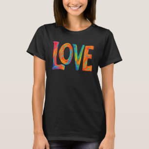 T-shirt Mot d'amour coloré