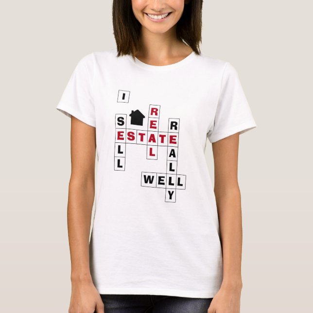 T-shirt Mot de passe élégant Je VENDS IMMOBILIER (Devant)