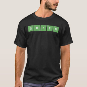 T-shirt Mot Jeu Mot Croisé Puzzle Reine