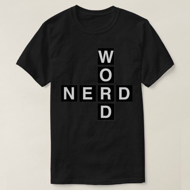 T-shirt Mot Nerd mot croisé puzzle Jigsaw Lover Hommes Fem (Design devant)