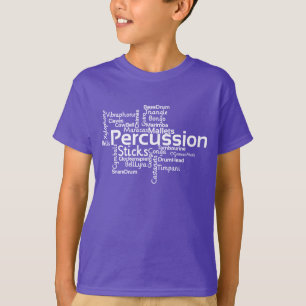 T-shirt Mot Percussion Texte blanc