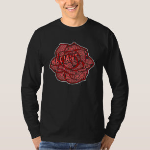 T-shirt Mot rose Fleur Nuage Fleuriste Radiant Orchidée Li