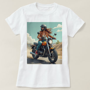 T-shirt Motarde Sur La Route