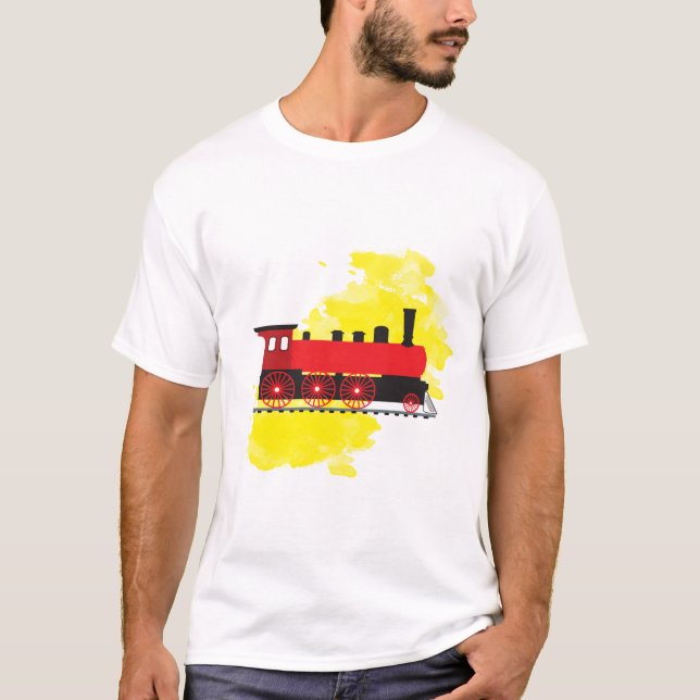 T-shirt Moteur à vapeur rouge (Devant)