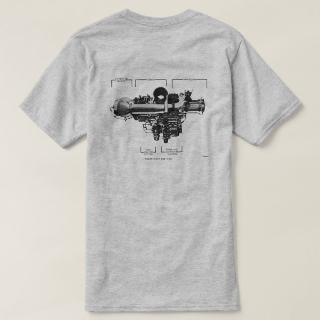 T-shirt Moteur d'Allison 250-C20B (Design dos)