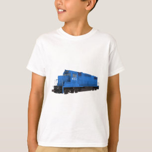 T-shirt Moteur de train bleu :