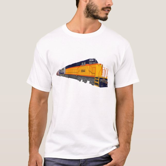 T-shirt Moteur de train : Jeu de couleurs classique: (Devant)