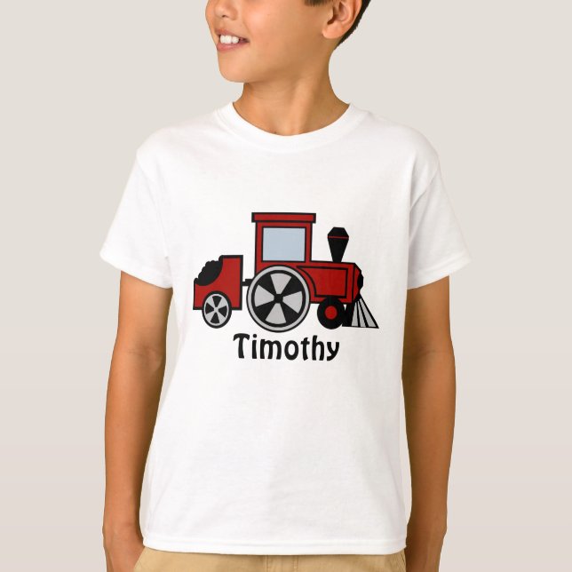 T-shirt Moteur de train rouge (Devant)