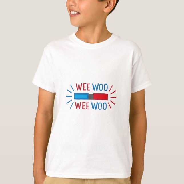 T-shirt Moteur d'incendie d'une ambulance de police (Devant)