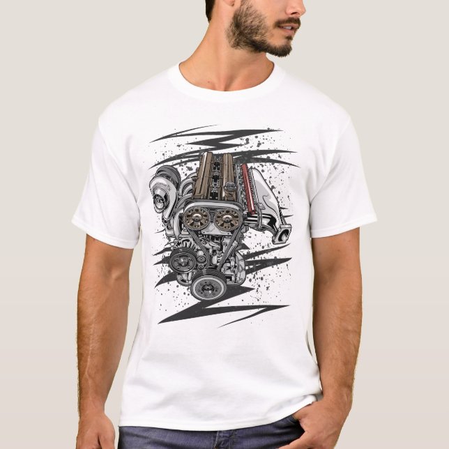 T-shirt Moteur Toyota 2jz (Devant)