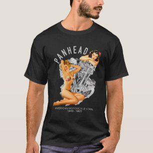 T-shirt Moteur V-Twin Hd Panhead Up 1948 Biker