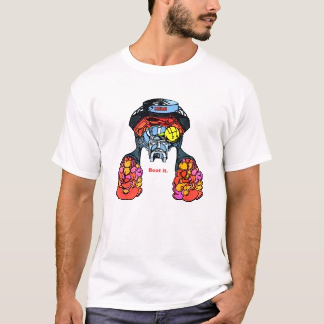 T-shirt Moteur vintage de Hemi (Devant)