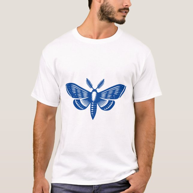 T-shirt Moth - Bleu profond (Devant)