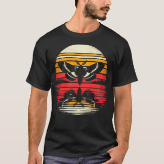 T-shirt Moth Sunset Retro Style Safari Vintage les années 