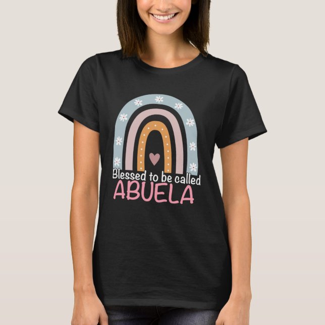 T-shirt Mothers Day Blessed To Be Called Abuela Rainbow Ab (Devant)