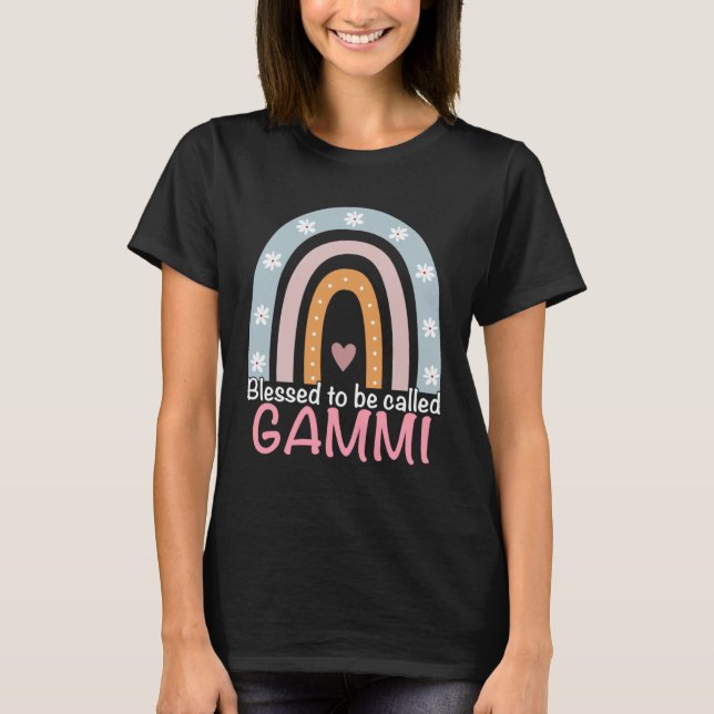 T-shirt Mothers Day Blessed To Be Called Gammi Rainbow Gam (Devant)