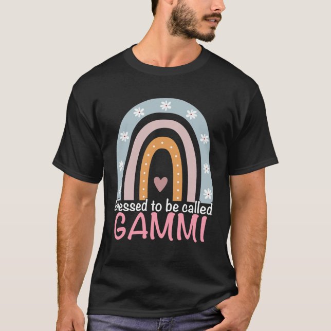 T-shirt Mothers Day Blessed To Be Called Gammi Rainbow Gam (Devant)