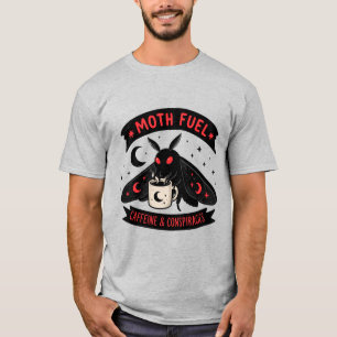 T-shirt Mothman Café Moth Fuel Caféine et Conspirations