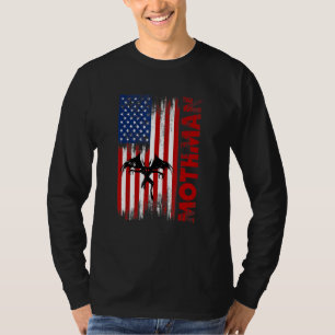 T-shirt Mothman Cryptide Cryptozoologie Drapeau Américain