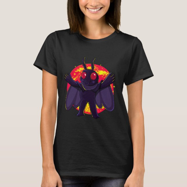 T-shirt Mothman Cute Cryptid Créatures Point Agréable WV R (Devant)