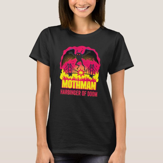 T-shirt Mothman Harbinger de Doom Folklore Déplaisant Cryp (Devant)