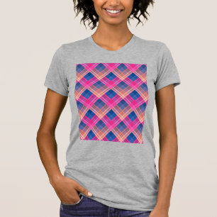 T-shirt Motif à carreaux avec coloration en zig zag