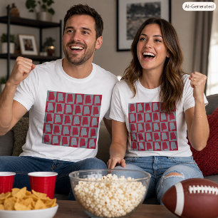 T-shirt Motif à carreaux de la silhouette de l'Alabama Rou