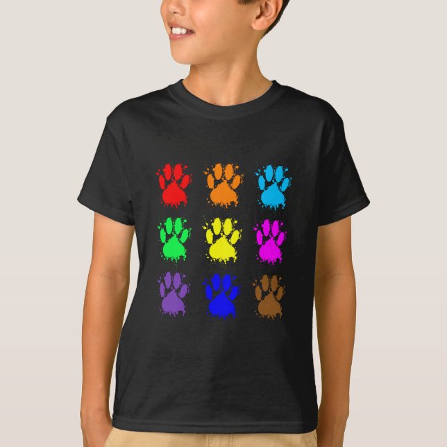T-shirt Motif à mâchoires pour chien d'encre (Devant)