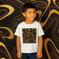 Motif Abstrait Doré en Tourbillon