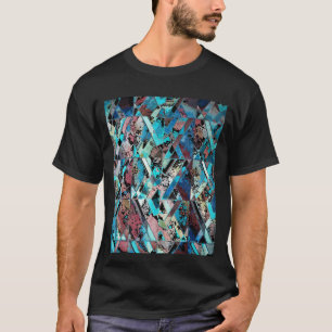 T-shirt Motif Abstrait Géométrique Coloré