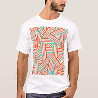 T-shirt Motif Abstrait rayé coloré
