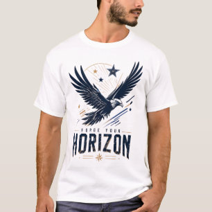 T-Shirt Motif Aigle Patriotique Motivationnel