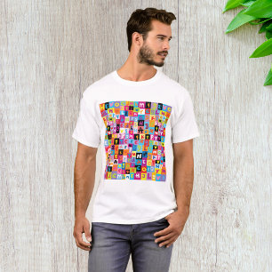 T-shirt Motif Alphabetique Mélangé