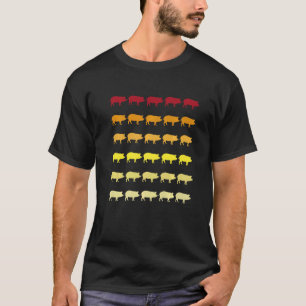 T-shirt Motif animal rétro de porc de Guinée