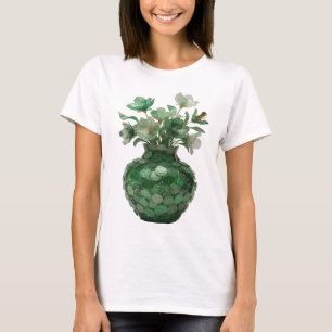 T-shirt Motif artistique abstrait argenté emblématique