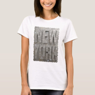 T-shirt Motif Artistique Argent NEW YORK