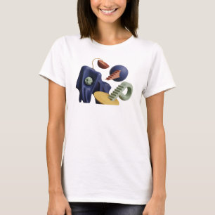 T-shirt Motif artistique ART ABSTRAIT Navy propre