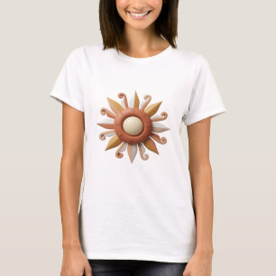 T-shirt Motif artistique ART ABSTRAIT Orange chic