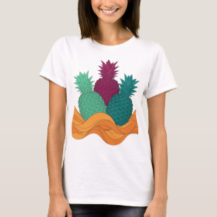 T-shirt Motif artistique Bold Silver TROIS ANANAS
