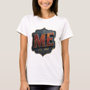 T-shirt Motif artistique Catchy Gold ME EST 1992