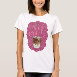 T-shirt Motif artistique Cool Pink PROPULSÉ PAR CAFÉ GLACÉ