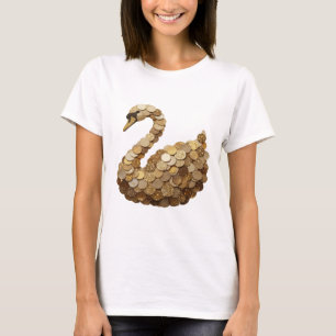 T-shirt Motif artistique Crisp Gold Cygne Doré