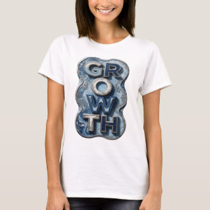T-shirt Motif Artistique Croissance Argent Vibrant