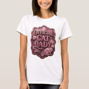 T-shirt Motif Artistique Dame aux Chats OFFICIEL frappant