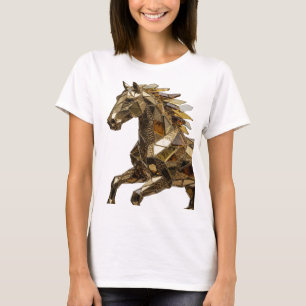 T-shirt Motif artistique d'art abstrait argent moderne