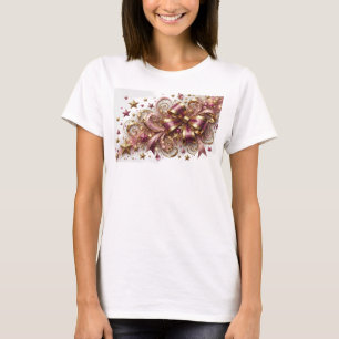 T-shirt Motif artistique d'ART ABSTRAIT rouge moderne