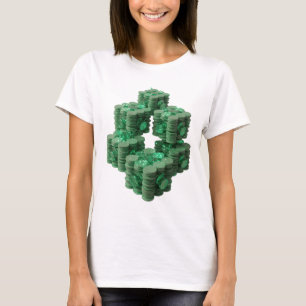 T-shirt Motif artistique Edgy Green GREEN COINS
