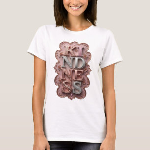 T-shirt Motif Artistique ÉLÉGANCE Argentée KINDNESS