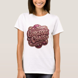 T-shirt Motif Artistique GORGEOUS CHAOS Or Moderne