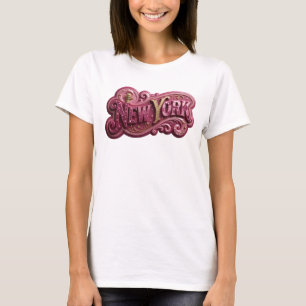 T-shirt Motif Artistique Or Ludique NEW YORK